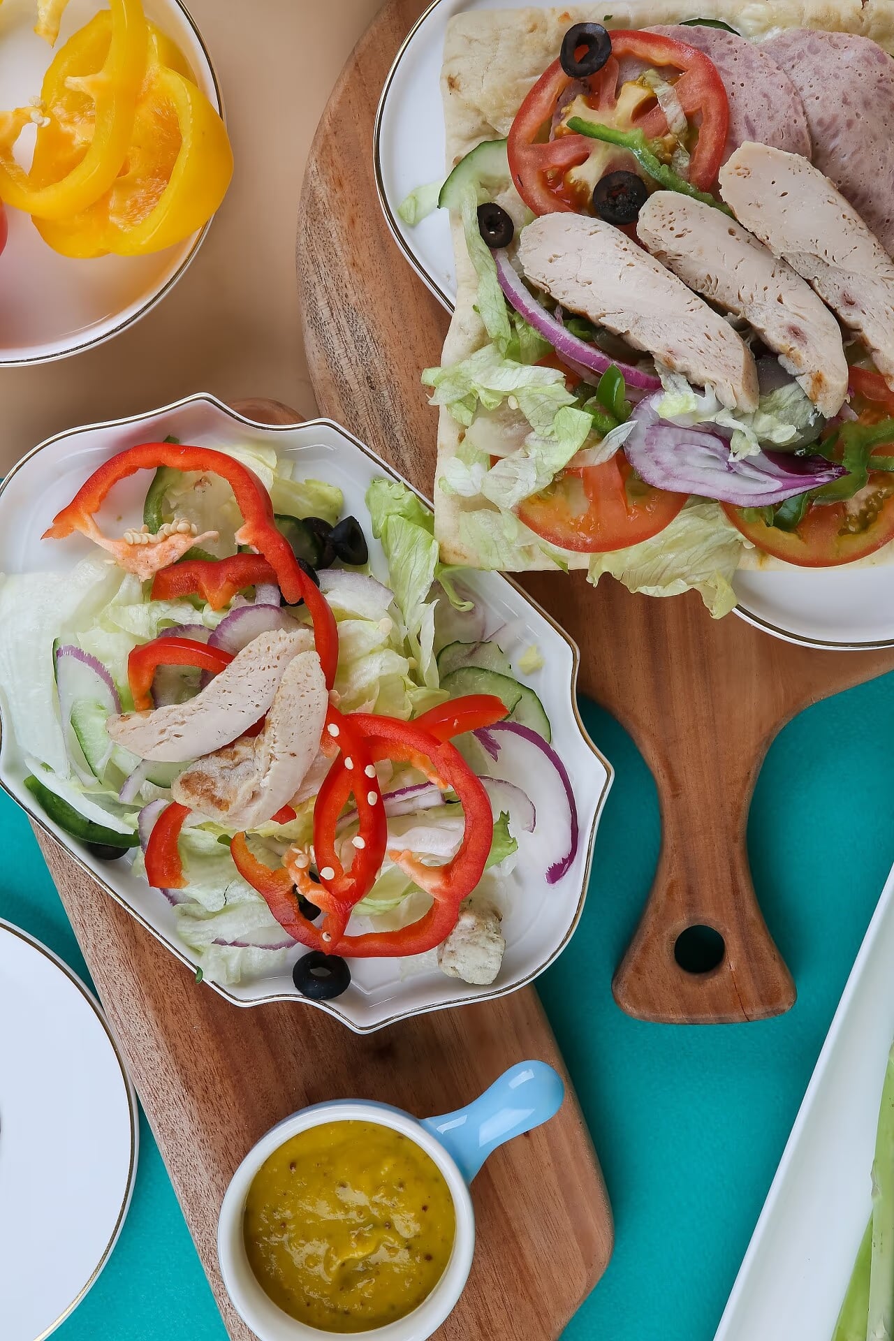 닭고기 4종 비교 컷 - 메뉴 구분용 컬러 라인업