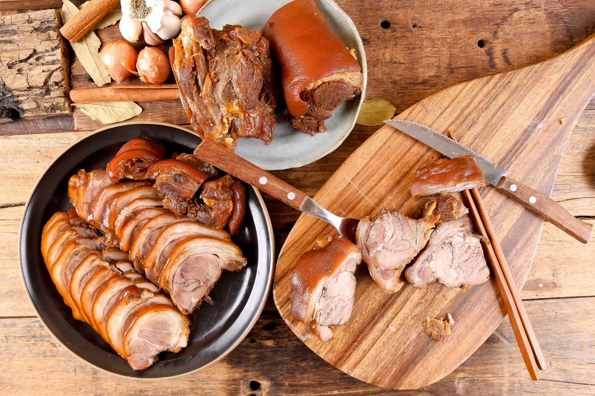 족발 음식사진 촬영 포트폴리오 - 오향정·한약재 순살족발·프랜차이즈 상세페이지 3건 사례